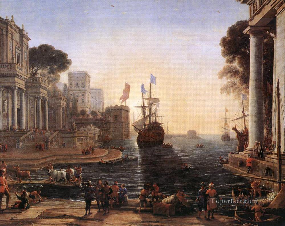 Ulysses Returns Chryseis to her Father landscape Claude Lorrain Beach Oil Paintings